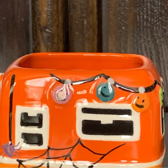 Spooky Camper Figural Halloween Mug - Black Cats Spider Web Pumpkins - Picture 8 of 11